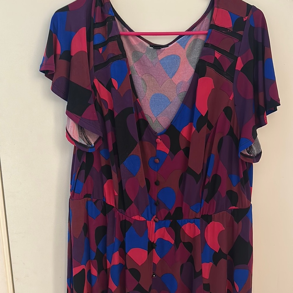 Torrid size 2 midi dress multicolor